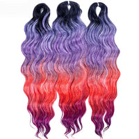 Water Wave Ombre Blonde Braiding Hair Extensions – Deep Wave Afro Curl Crochet for Women