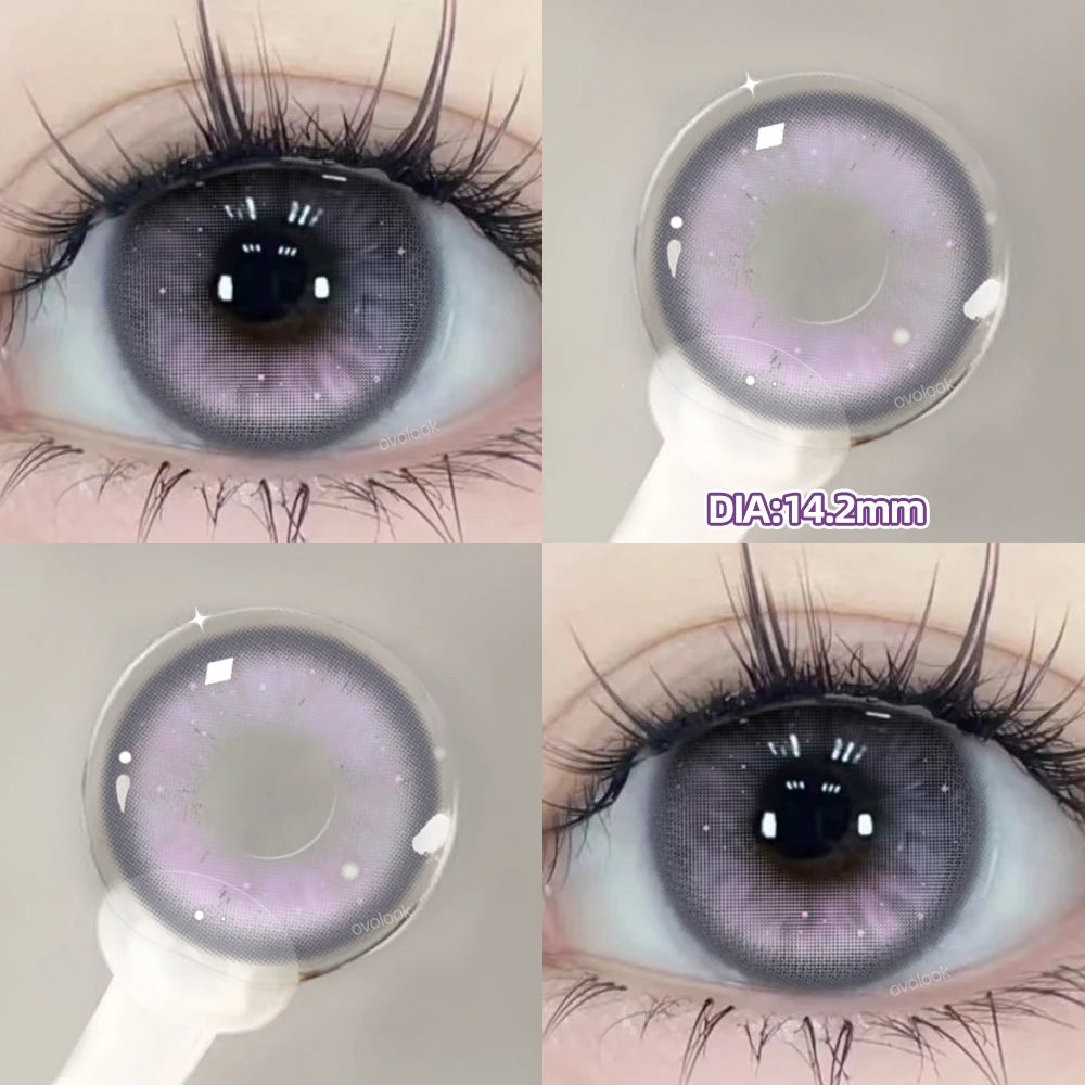 Beauty Purple Contact Lenses for Eyes Myopia Colored Contact Lenses Natural Blue Lens Fashion Cosplay Pupils OVO