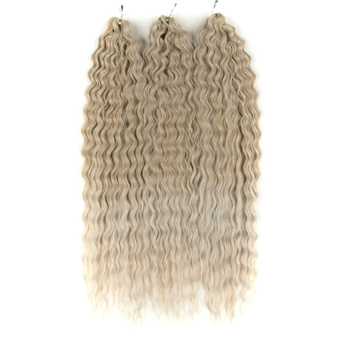 24 Inch Water Wave Crochet Braiding Hair Pink Blonde Synthetic Hair Extensions for Black Women