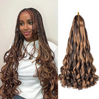 22inch Synthetic Loose Wave Crochet Hair French Curly Braiding Hair Extensions Pre Stretched Curly Crochet hair for Black Women