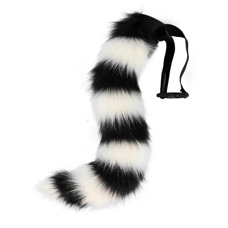 Plush Fox Tail Cosplay Accessory – 50cm Faux Fur Animal Tail with Waist Belt