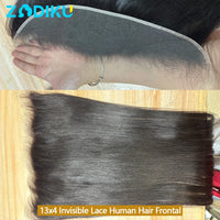 Straight Human Hair Lace Closure & Frontal