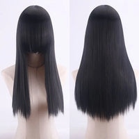 Cosplay Synthetic Wig 60cm Long Straight Curly Hairpiece Thickened High Temp Fiber Rainbow Color Rose Cap Party Halloween