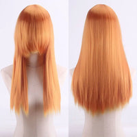 Cosplay Synthetic Wig 60cm Long Straight Curly Hairpiece Thickened High Temp Fiber Rainbow Color Rose Cap Party Halloween