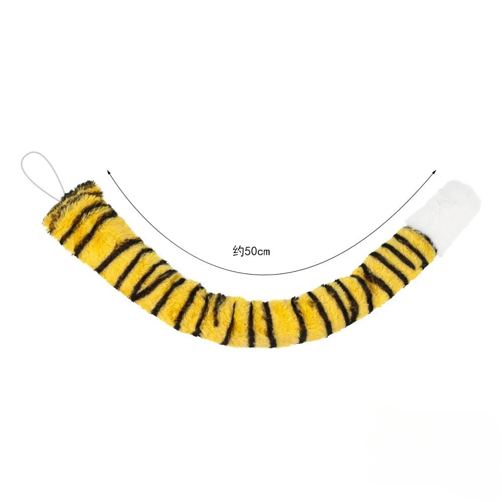 1pcs Animal Tail Costume Accessory Tails Masquerade Zoo Props Cat Devil Mouse Tiger Monkey Rabbit Zebra Cow Zebra