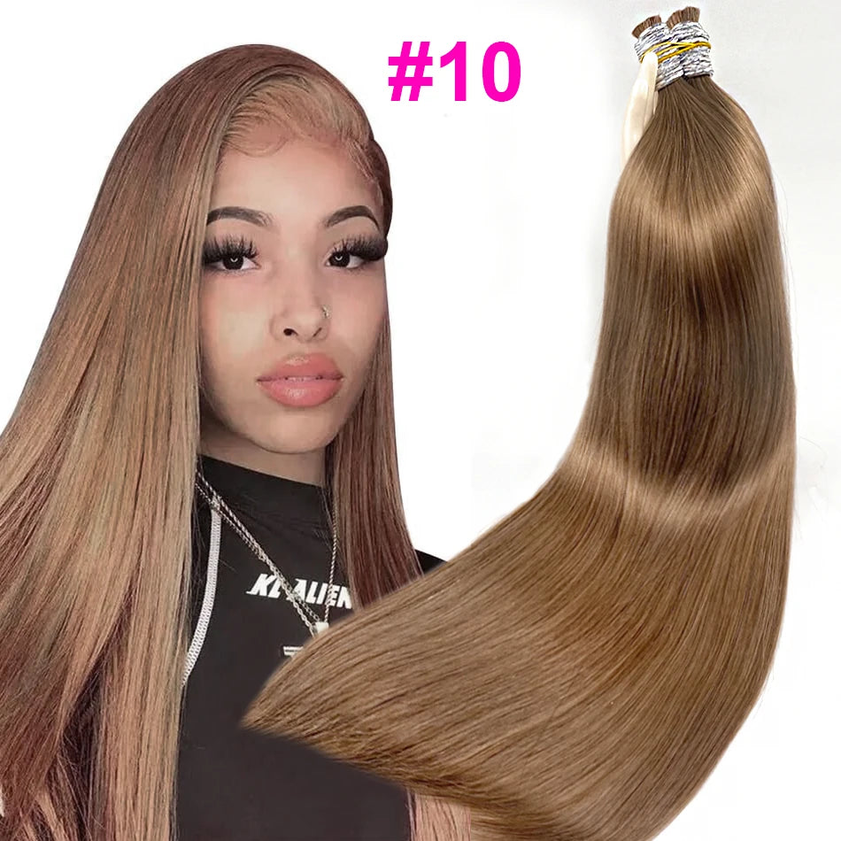 Straight Human Hair Bulk for Braiding | No Weft