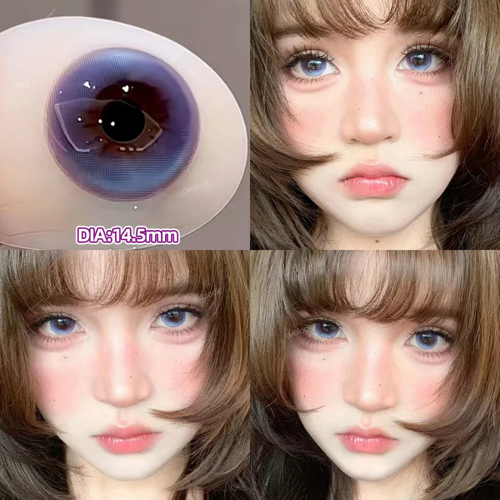 Beauty Pupils Natural Blue Lens Prescription Colored Contact Lenses Myopia Eye Color Lenses Violet Lenses