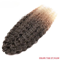 22 Inch Ombre Blonde Rainbow Water Wave Crochet Hair – 300g Synthetic Curly Braiding Extensions