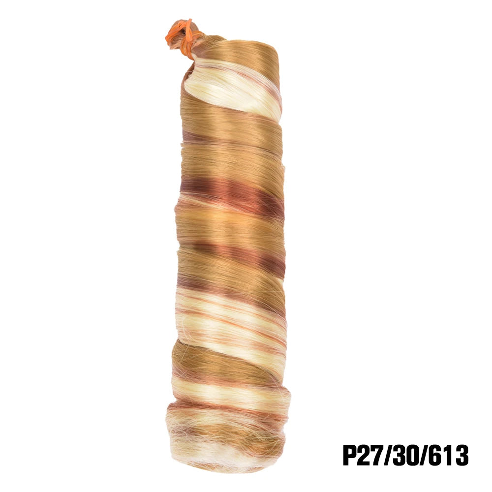 French Curls Braiding Hair Extensions Synthetic Hair Loose Wave Spiral Curl Braids High Temperature Ombre Pre Stretched Hair