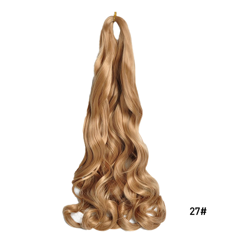 French Curls Braiding Hair Extensions Synthetic Hair Loose Wave Spiral Curl Braids High Temperature Ombre Pre Stretched Hair