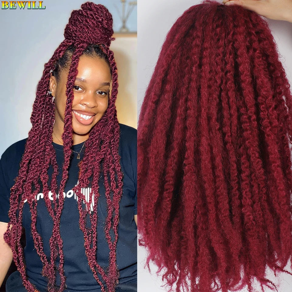 18 Inch Marley Twist Crochet Hair – Ombre Black to Blonde Synthetic Afro Braiding Hair