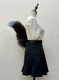 Plush Fox Tail Cosplay Accessory – Adjustable Belt & Bendable Faux Fur Tail