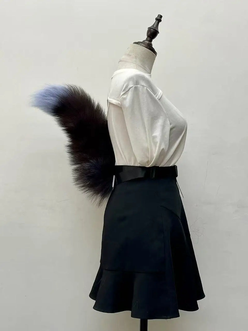 Plush Fox Tail Cosplay Accessory – Adjustable Belt & Bendable Faux Fur Tail