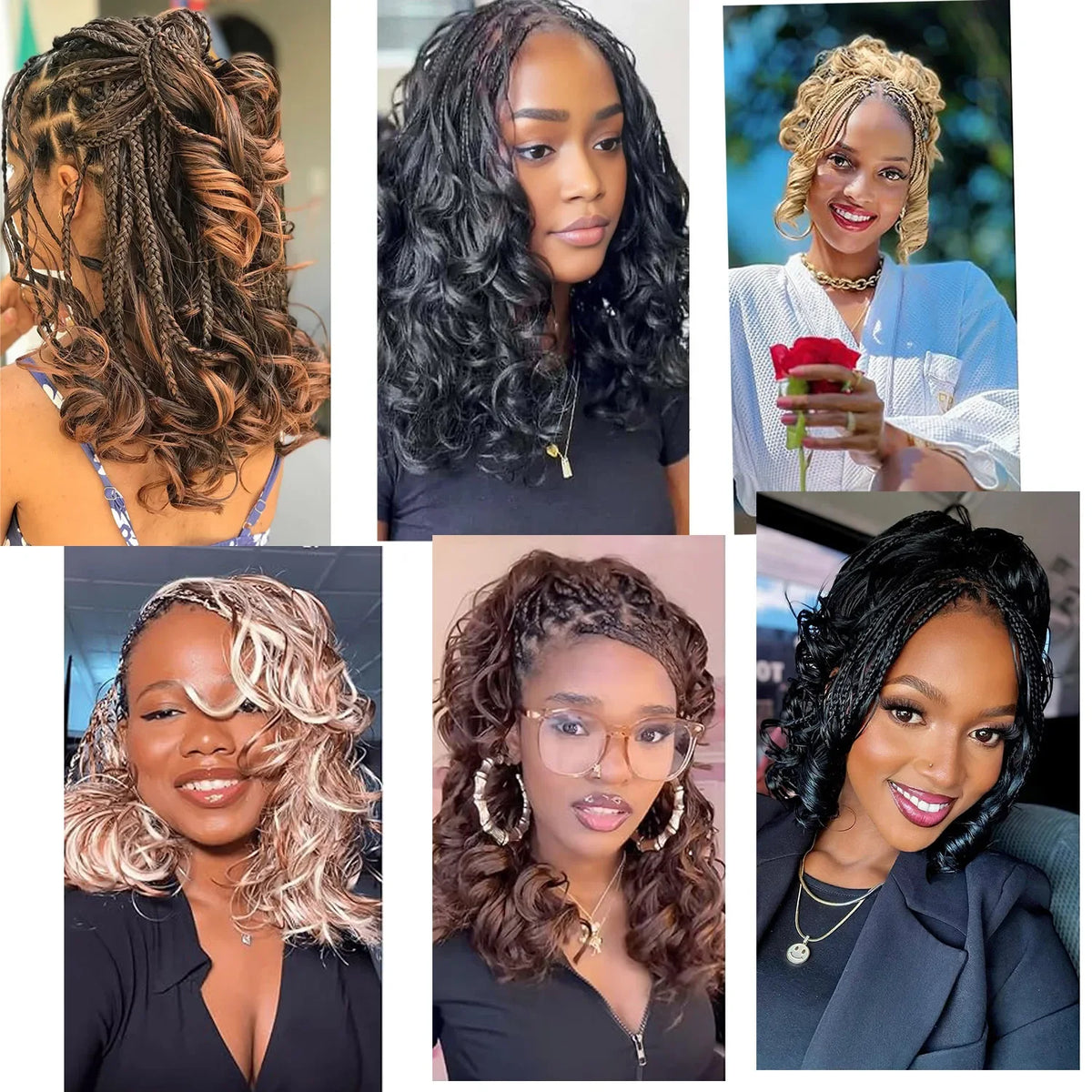 French Curly Crochet Hair Short 12inch Synthetic Braiding Hair Loose Wavy French Curl Braids Extensions for Women