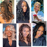 French Curly Crochet Hair Short 12inch Synthetic Braiding Hair Loose Wavy French Curl Braids Extensions for Women
