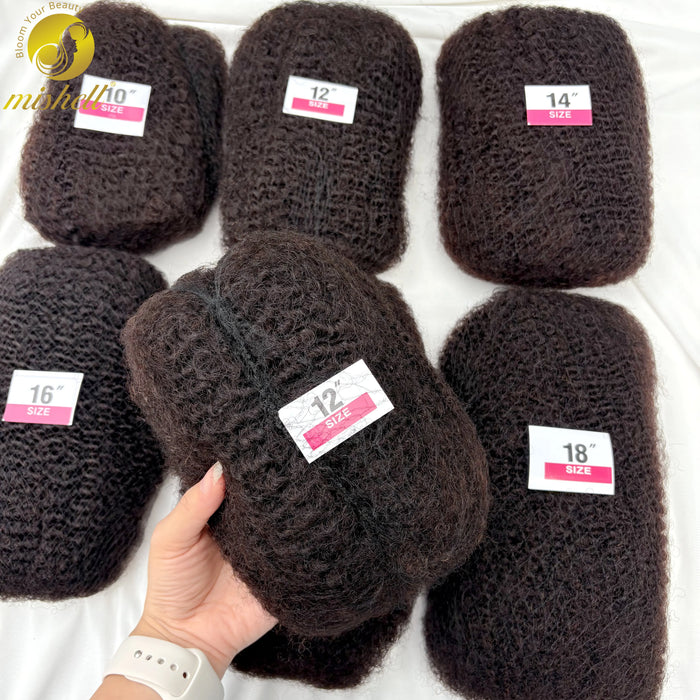4C Afro Kinky Human Hair Bulk for Braiding