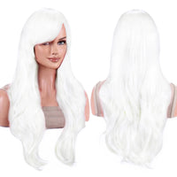 70cm Long Colorful Synthetic Hair Water Wavy Cosplay Wigs with Bangs Costume Wig for Women