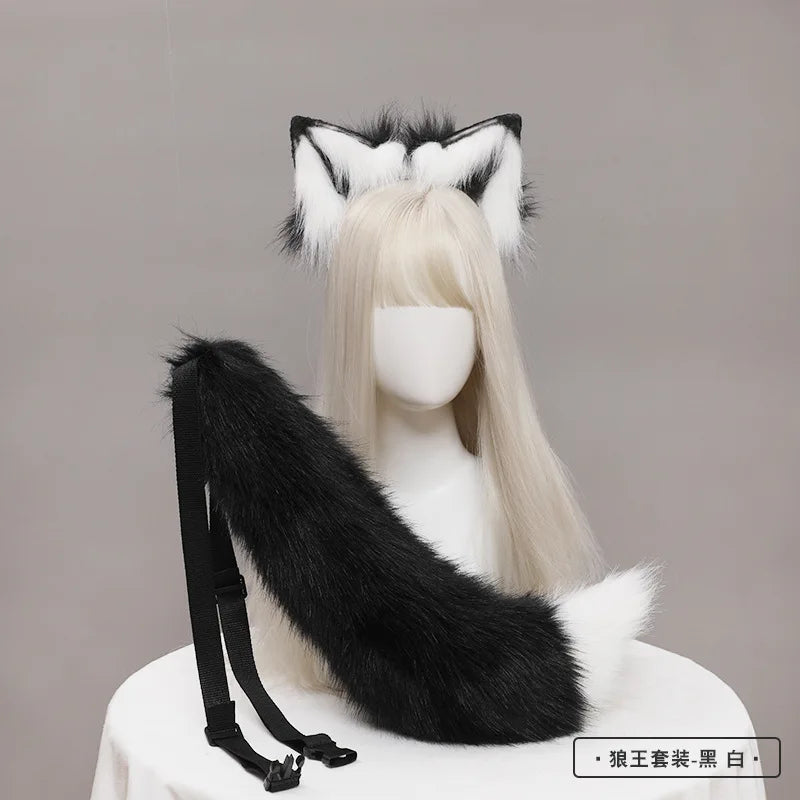 New Red Fox Anime Beast Ear Beast Tail Wolf Ear Cat Ear Headband Custom COSPLAY Hand Made LOL Golden Fox Ears Hair Accessories