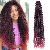 28 Inch Deep Wave Crochet Hair | Synthetic Ocean Wave Braiding Extensions