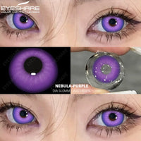 EYESHARE 1pair Colored Contact Lenses for Eyes Purple Lenses Fashion Colorful Beautiful Pupil Lens Yearly Cosmetic Eye Contacts