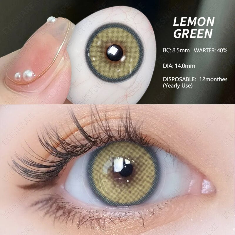 EYESHARE 1 Pair Colored Contact Lenses Green Eye Lenses Blue Lens Natural Fast Delivery Brown Eye Lens Yearly Eyes Contacts Lens