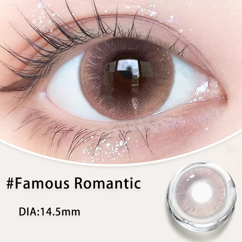 Myopia Lenses Color Contact Lenses for Eyes Lenses With Diopters Prescription Fashion Lenses Purple Eye Lenses YMX