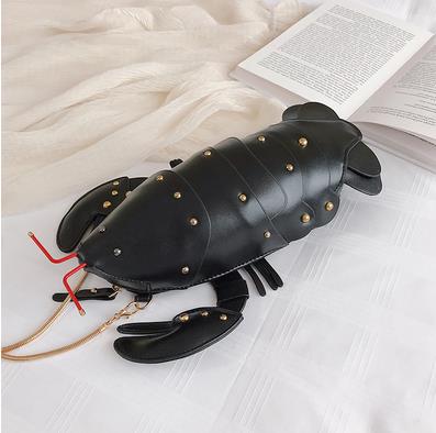 Cute Fashion Lobster Style Crossbody Mini Bag  Pu Leather Girl's Chain Purses and Handbags Women Shoulder Bag Clutch Bag 2021