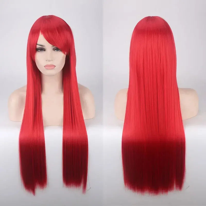 Cosplay Anime Long Wavy Pink Blue Red Blonde Black Green White Brown Cosplay Wig Synthetic Wig