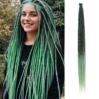 24 Inch Dreadlock Extensions (10 Strands/Pack) – Handmade Crochet Hair