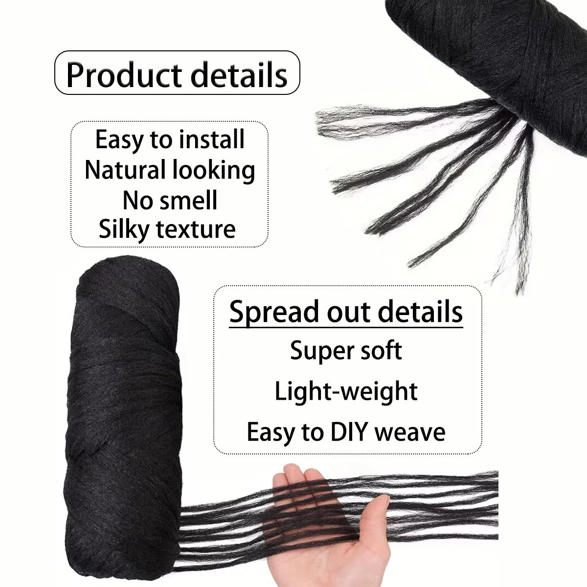 Brazilian Wool Braiding Hair | Acrylic Yarn for Crochet Braids Perfect for Senegalese twists, Senegal twist braids, and protective hairstyles