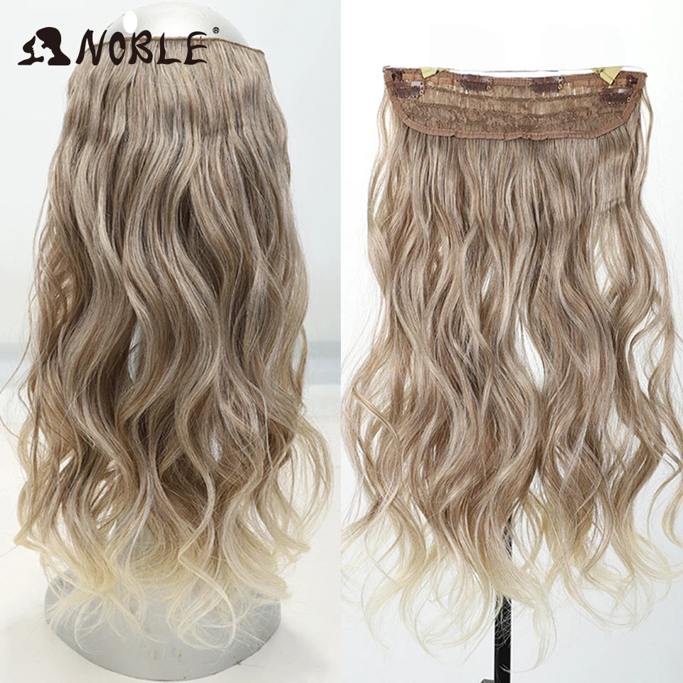 20-Inch Wavy Synthetic Halo Hair Extension with Clips