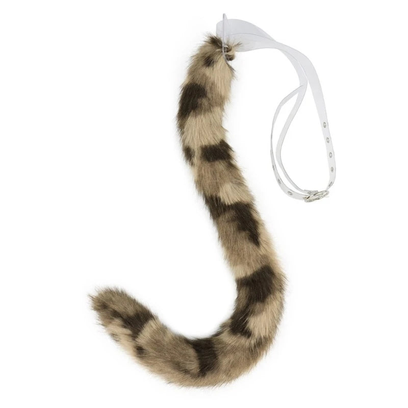 Plush Wolf Tail Cosplay Accessory – Long Faux Fur Tail with Adjustable Belt