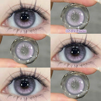 1 Pair Myopia Fashion Lens Prescription Colored Contact Lenses Beauty Pupils Purple Eye Lenses Blue Eye Color Lenses OVO