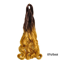 French Curls Braiding Hair Extensions Synthetic Hair Loose Wave Spiral Curl Braids High Temperature Ombre Pre Stretched Hair