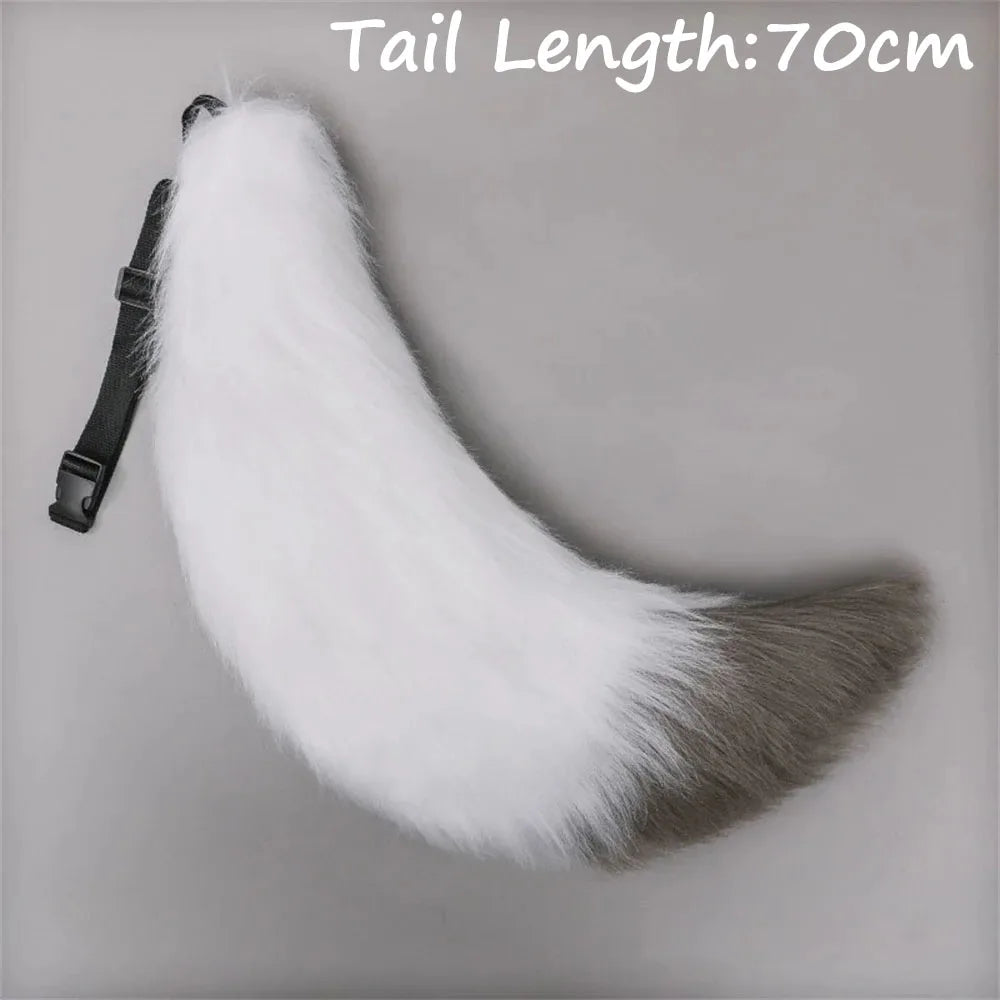 Anime COS Cat Fox Tails Plush Cosplay Costumes Big Tails Dog Furry Tail Role Play Party Performance Props Fursuit Tail for Women