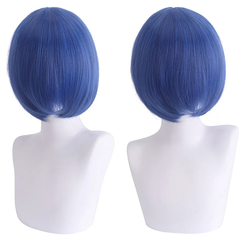 Short Cosplay Bob Wig – Face Contouring Thick Synthetic Hair Wig, Colorful Heat Resistant Fiber Wig