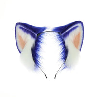 New Game Hedgehog Anime Cosplay Headband Blue Cat Ears Headwear Plush Lolita Headdress Halloween Hair Accessories Cat Ears Prop