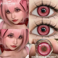 EYESHARE 1pair Colored Contact Lenses Purple Eye Lens Yearly Cosplay Blue Green Cosmetic Contacts Helloween Soft Makeup Pupils