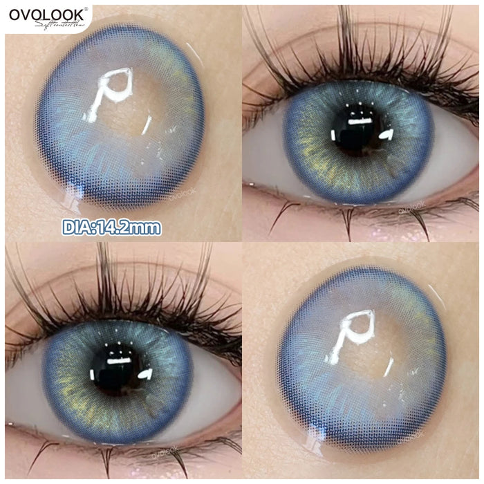 Colored Rainbow Contact Lenses Belleza Color Pupils Eye Color Lenses Myopia Lenses Makeup Gradient Lenses OVOLOOK-2pcs