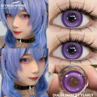 EYESHARE 1pair Colored Contact Lenses Purple Eye Lens Yearly Cosplay Blue Green Cosmetic Contacts Helloween Soft Makeup Pupils