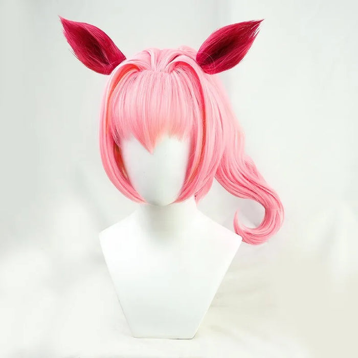 Pretty Derby Haru Urara Cosplay Pink Wig Hairpins For The Ears With A Tail