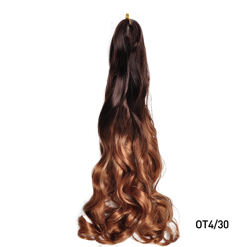 French Curls Braiding Hair Extensions Synthetic Hair Loose Wave Spiral Curl Braids High Temperature Ombre Pre Stretched Hair