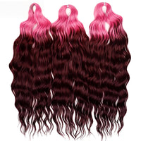 Water Wave Ombre Blonde Braiding Hair Extensions – Deep Wave Afro Curl Crochet for Women