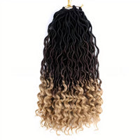 Curly Faux Locs Crochet Hair for Black Women 20In New Goddess Locs Crochet Hair With Curly Ends Ombre Blue Wavy Faux Locs Synthe