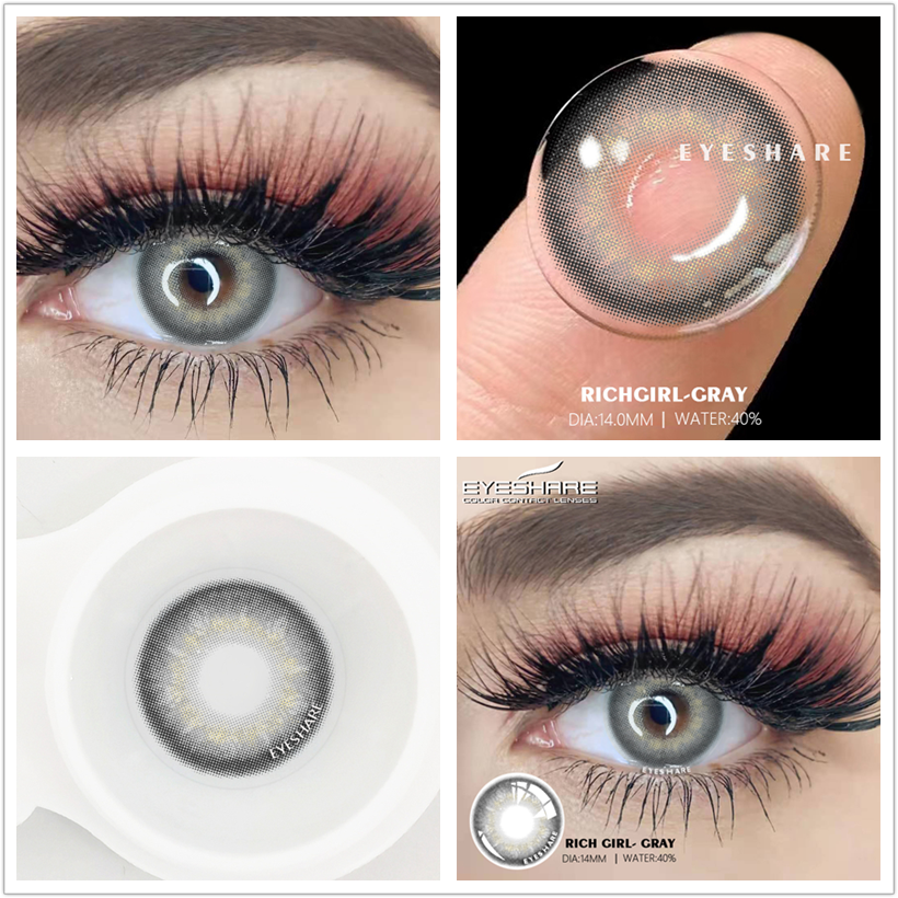 EYESHARE 1Pair Color Contact Lenses For Eyes Natural Blue Green Lenses Beautiful Pupil Color Lenses Yearly Cosmetic Contact Lens