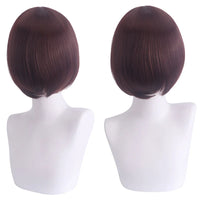 Short Cosplay Bob Wig – Face Contouring Thick Synthetic Hair Wig, Colorful Heat Resistant Fiber Wig