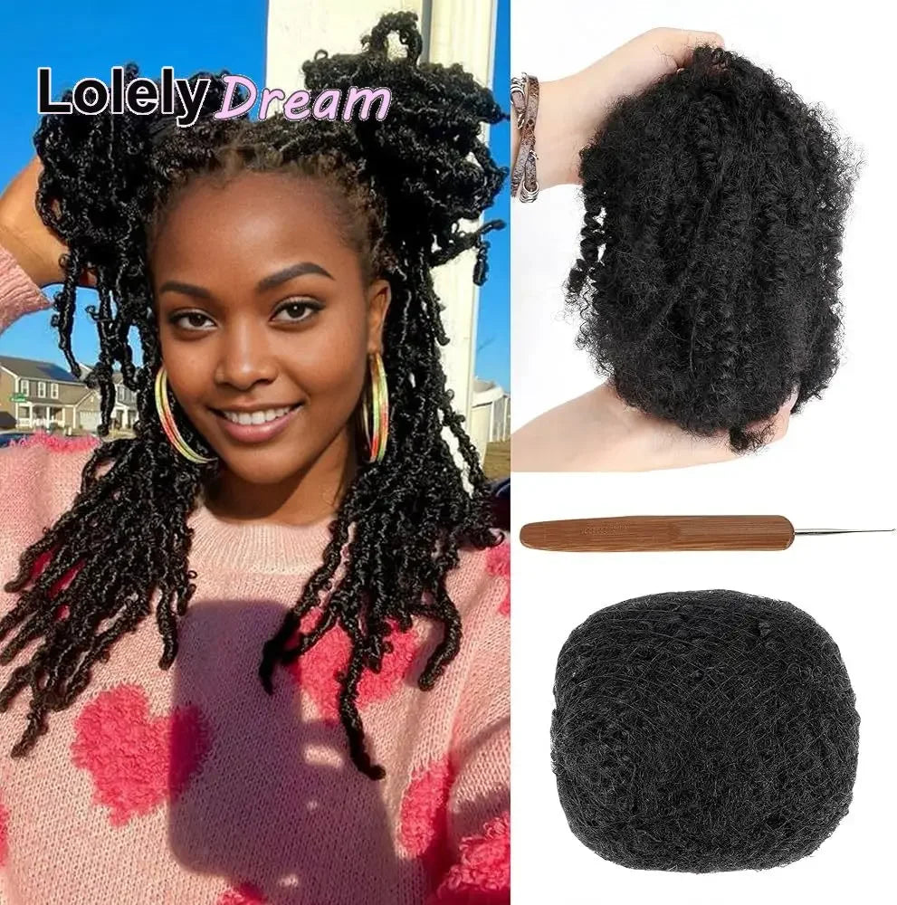 Afro Kinky Remy Human Hair Bulk for Braids & Dreadlocks – 50g
