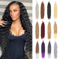 Deep Wave Crochet Hair Synthetic Passion Twist Braiding Hair Extension Afro Curls Water Wave Deep Twist Braid Hair Ocean Wave