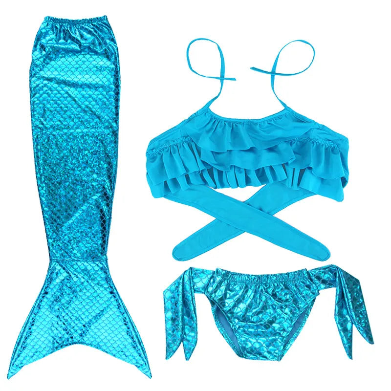 Mermaid Tail for Kids 2025 new girls Cosplay Mermaid Cosplay beach swimsuit for ages 5-10