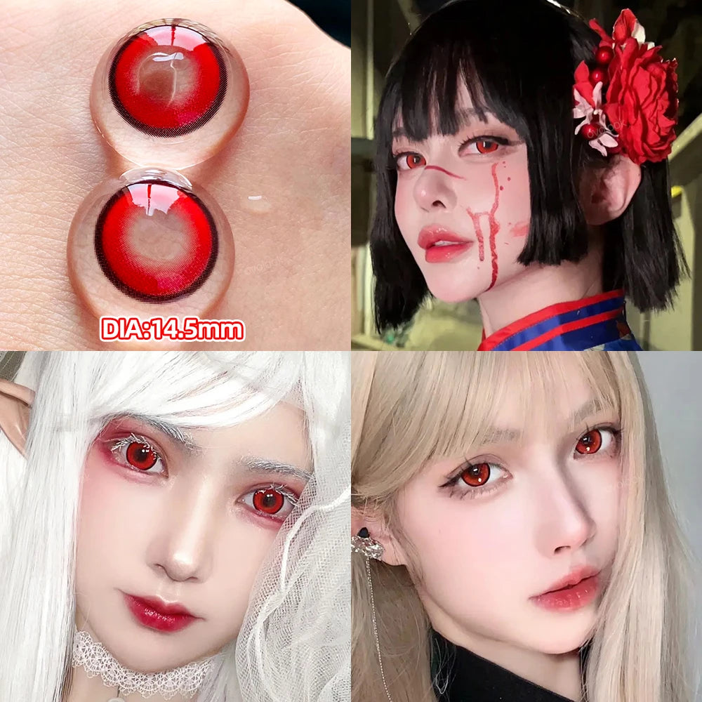 Beauty Purple Contact Lenses for Eyes Myopia Colored Contact Lenses Natural Blue Lens Fashion Cosplay Pupils OVO